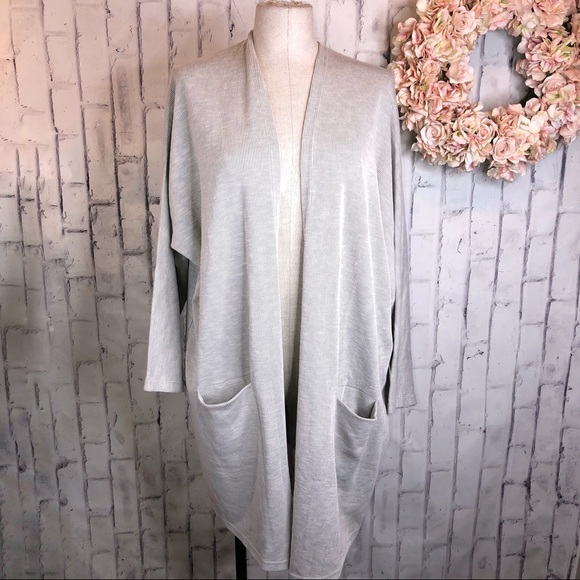 Donni Ribbed sandwash open cardigan OS - Picture 2 of 11